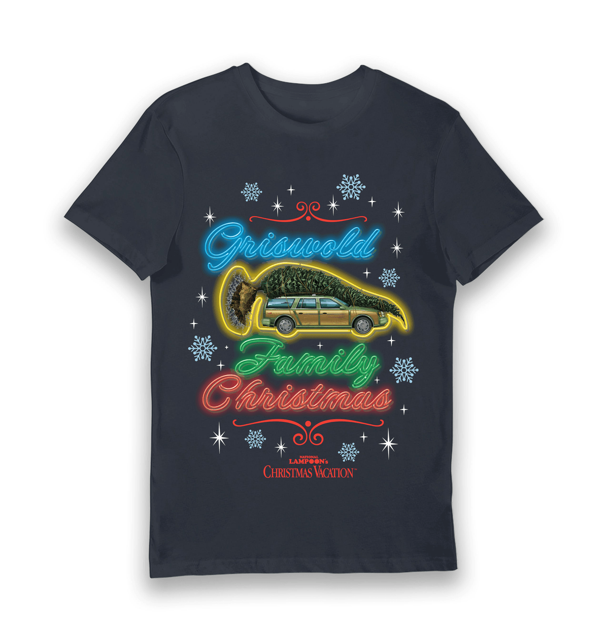 Navy Printed T-shirt Front