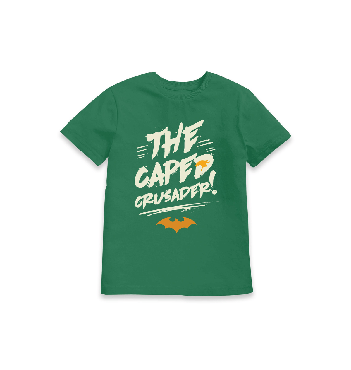 Green Printed Kids T-Shirt Front