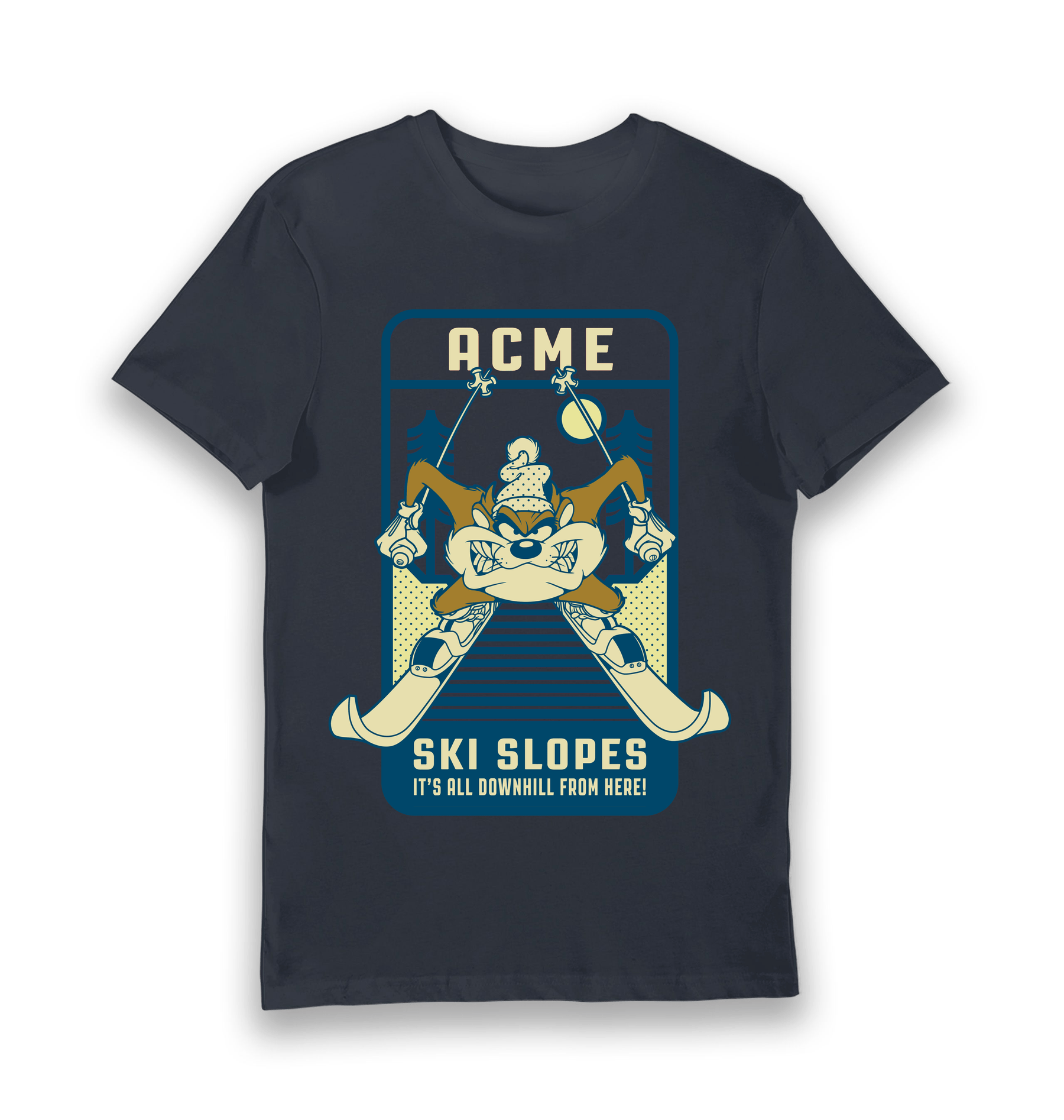 Navy Printed T-shirt Front