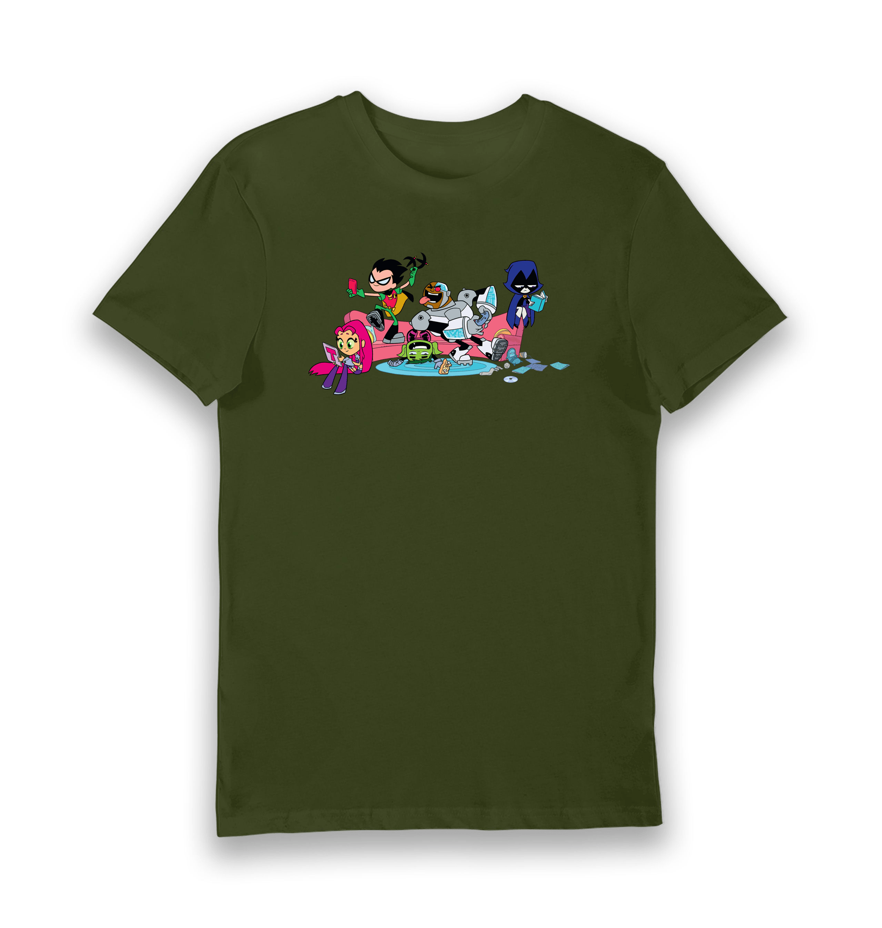Forest Green Printed T-shirt Front