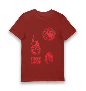 Brick Red Printed T-shirt Front