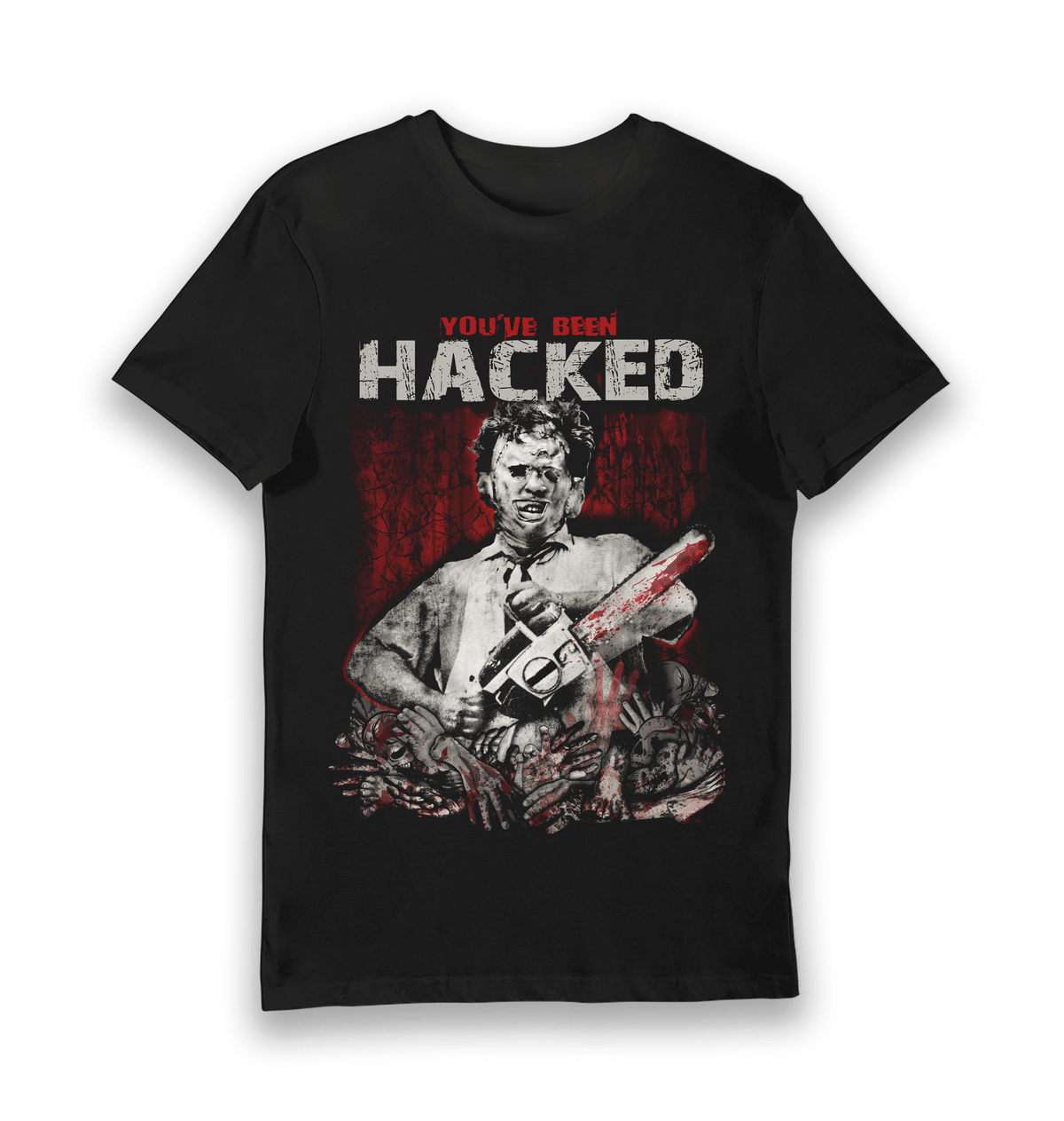 Black Printed T-shirt Front
