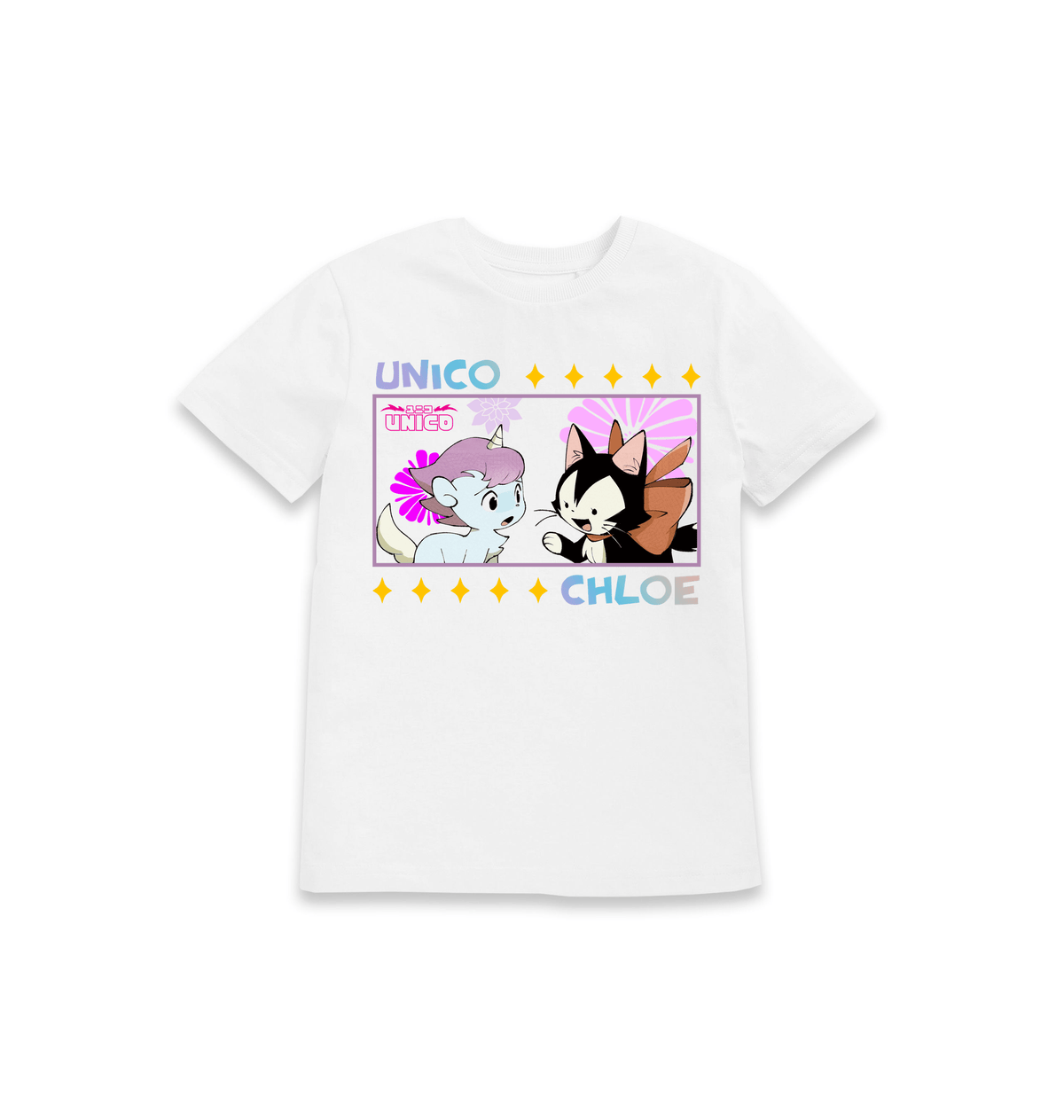 White Printed Kids T-Shirt Front