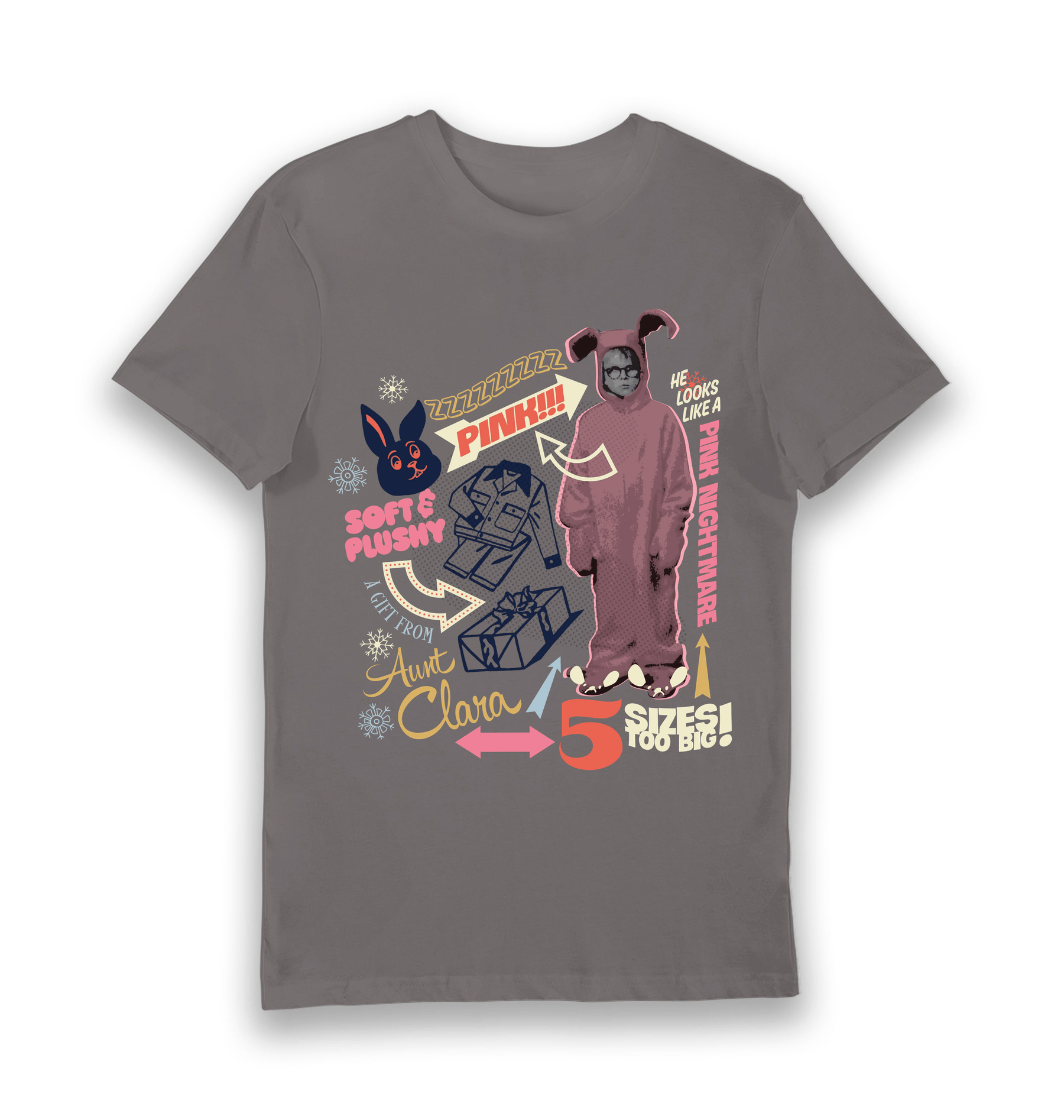 Charcoal Printed T-shirt Front