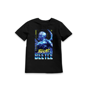 Black Printed Kids T-Shirt Front