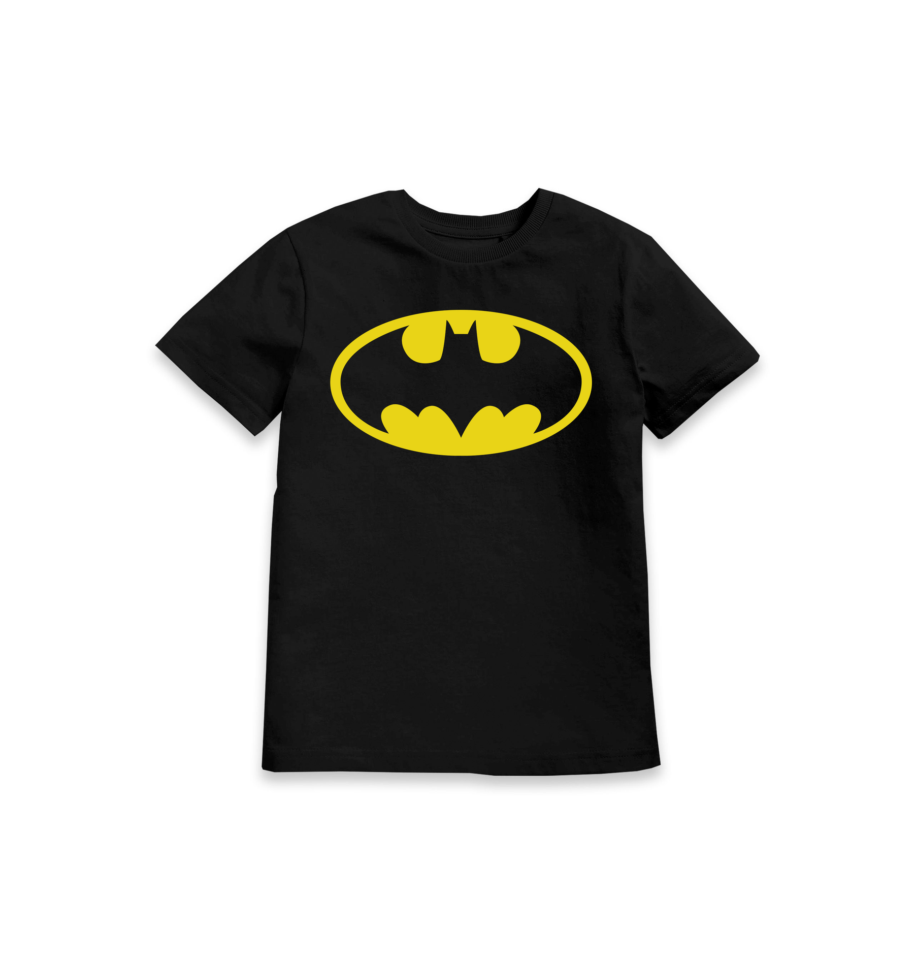 Black Printed Kids T-Shirt Front