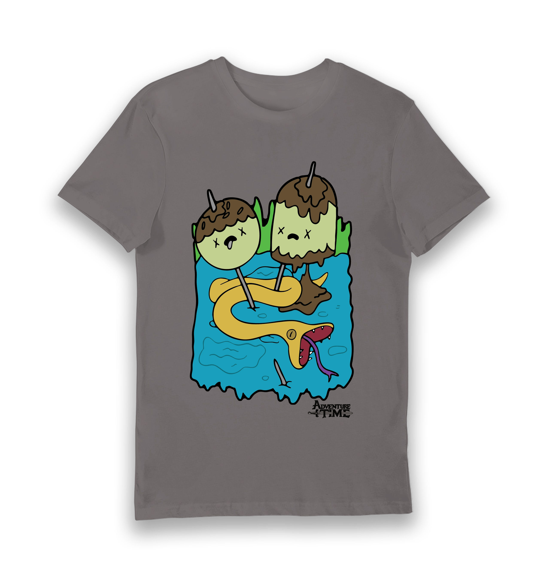 Charcoal Printed T-shirt Front