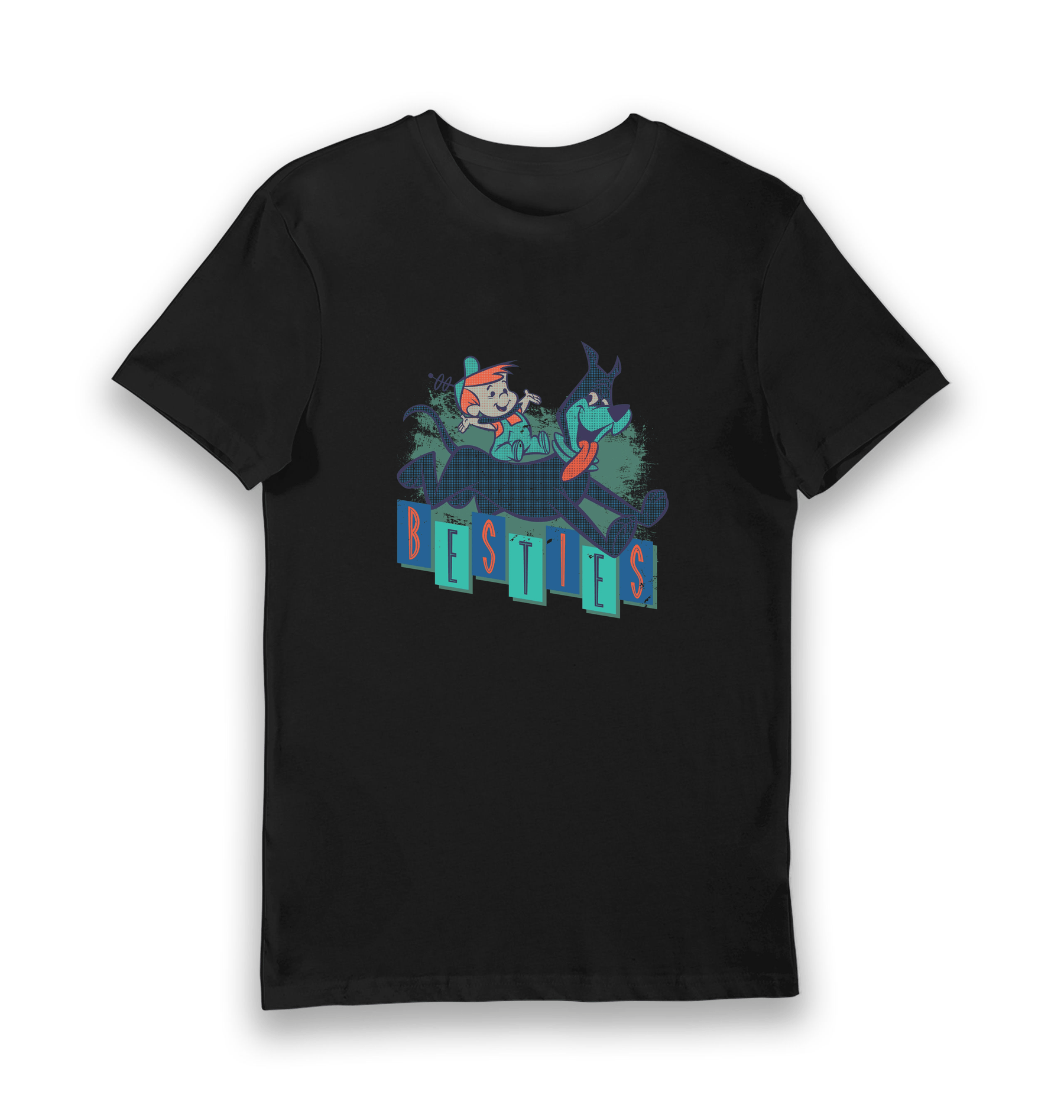 Black Printed T-shirt Front