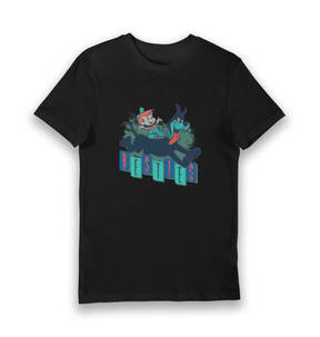 Black Printed T-shirt Front