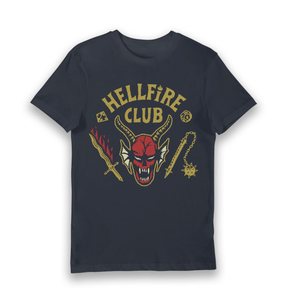 Navy Printed T-shirt Front