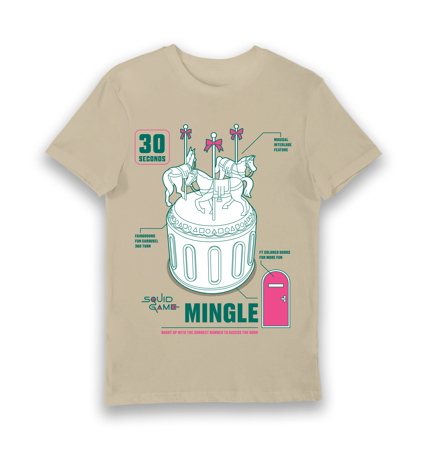 Sand Printed T-shirt Front