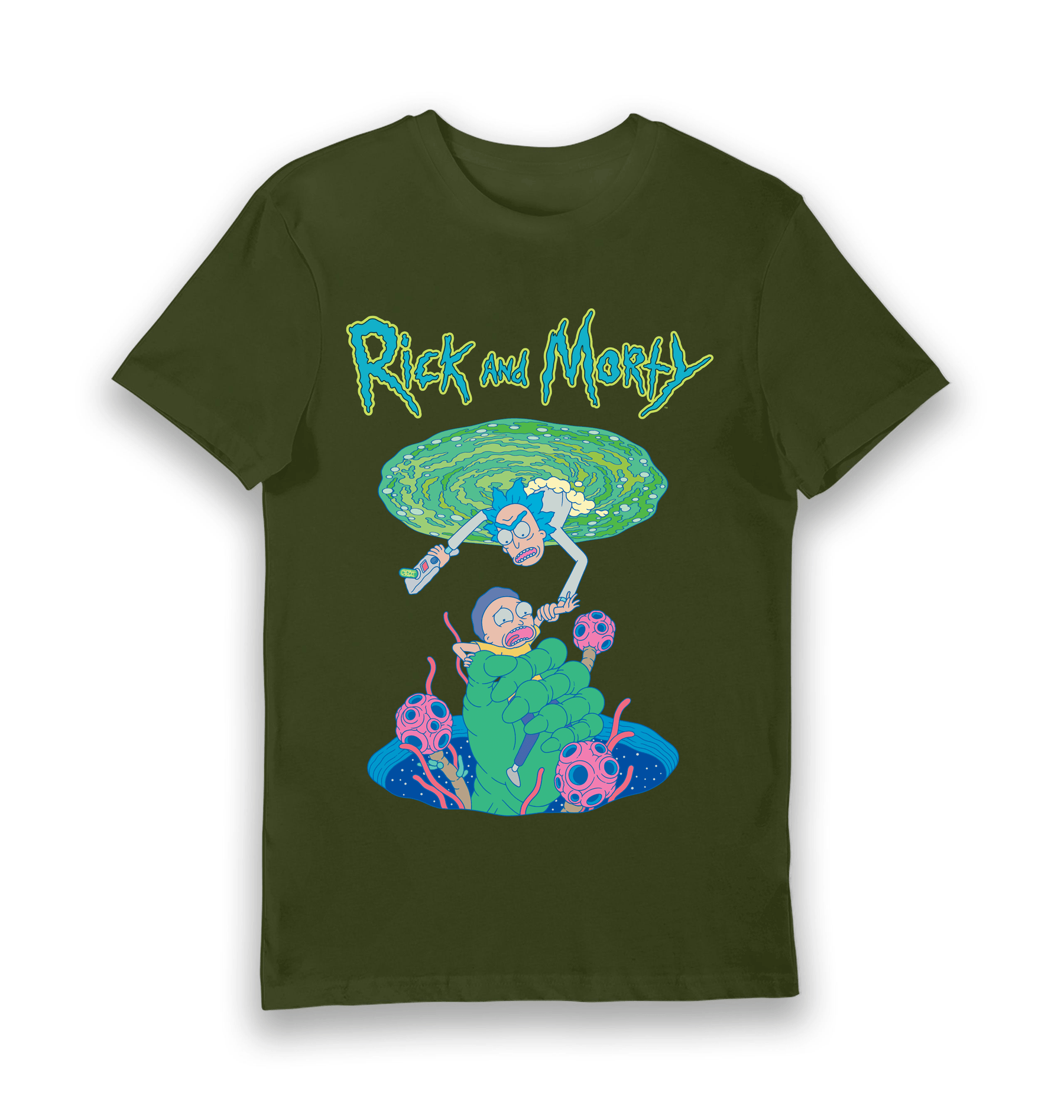 Forest Green Printed T-shirt Front