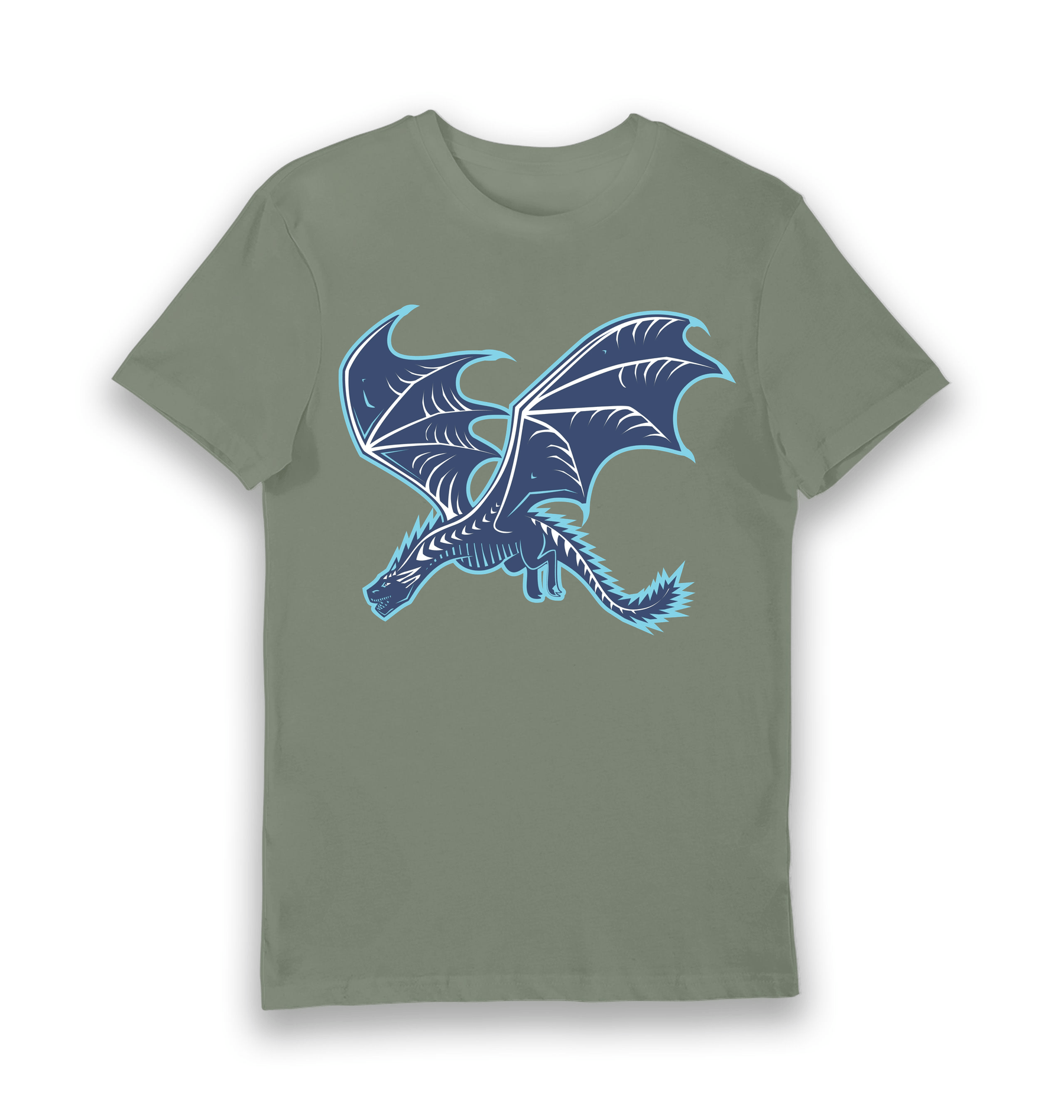 Khaki Printed T-shirt Front