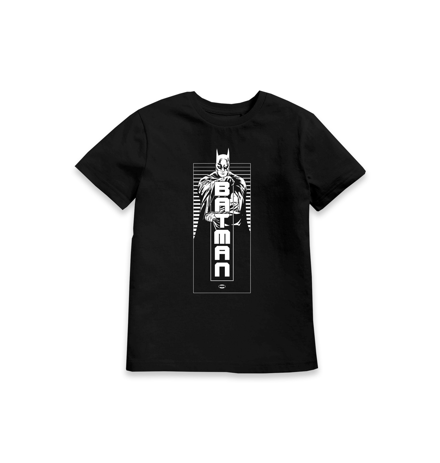 Black Printed Kids T-Shirt Front
