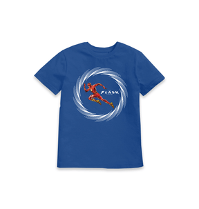 Blue Printed Kids T-Shirt Front