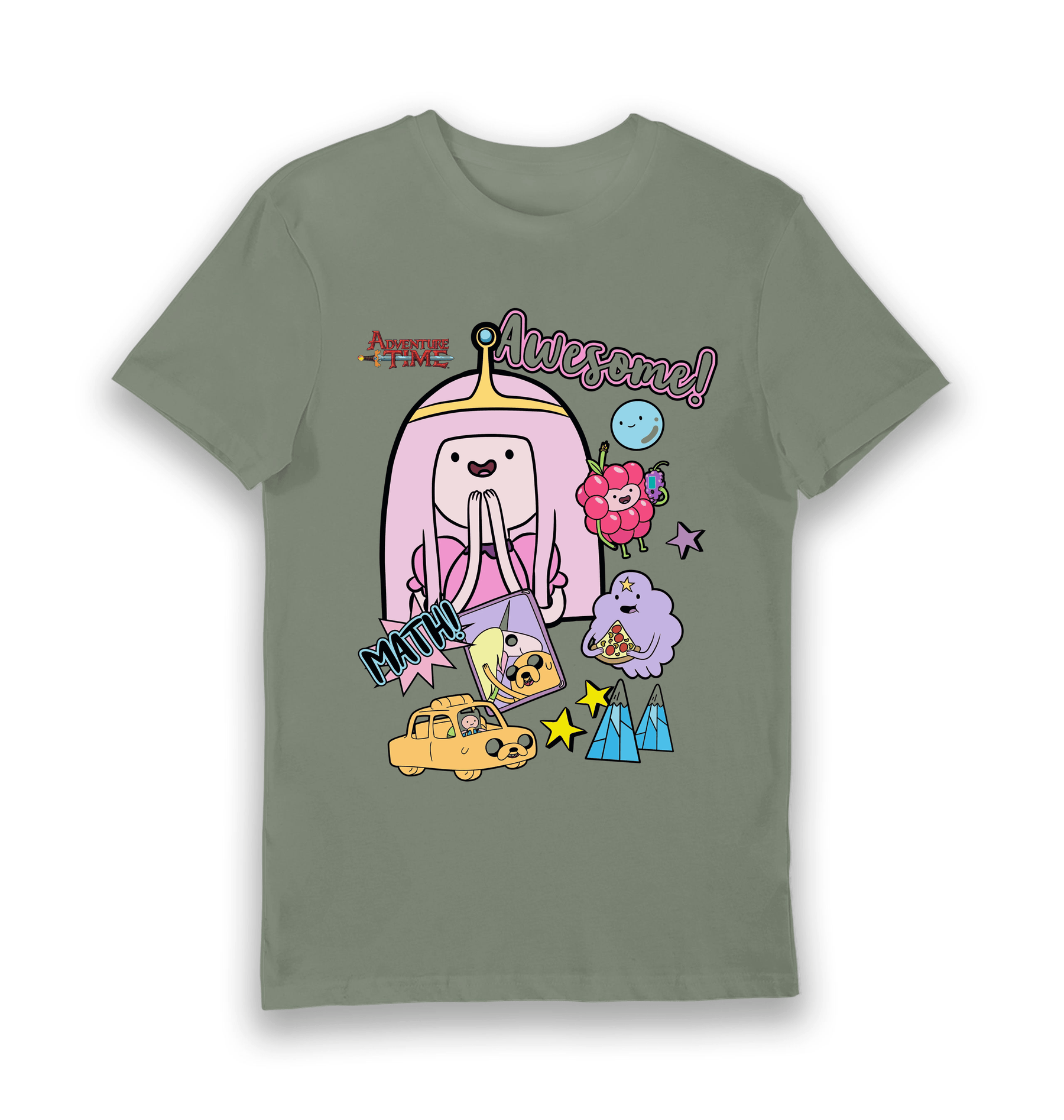 Khaki Printed T-shirt Front