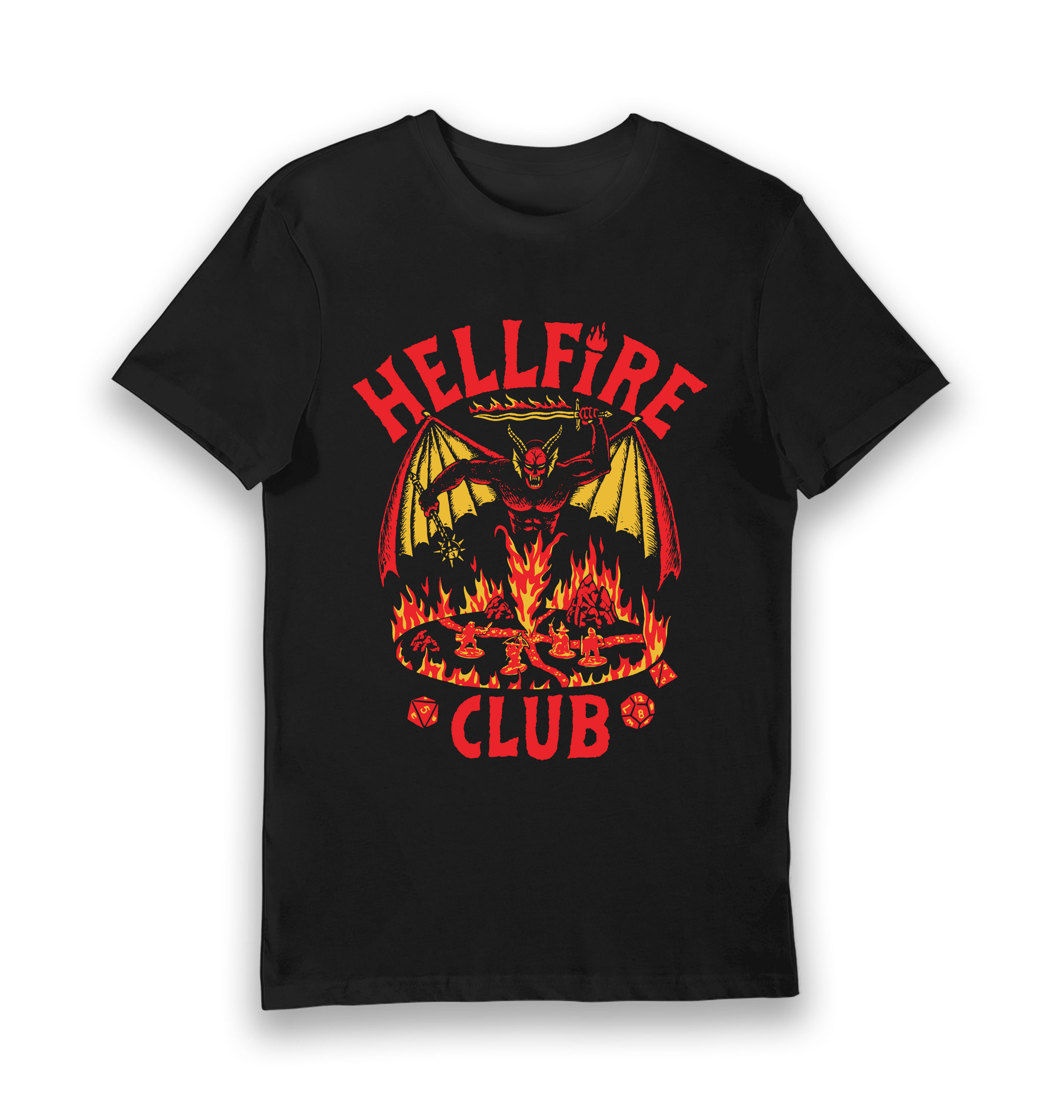 Black Printed T-shirt Front