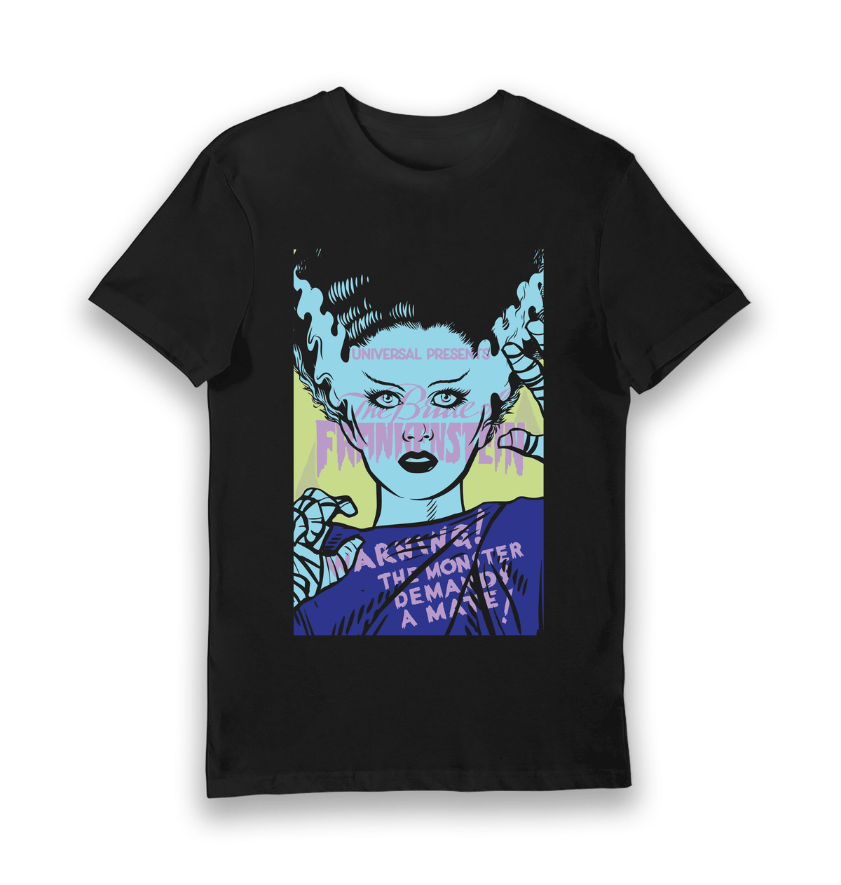 Black Printed T-shirt Front