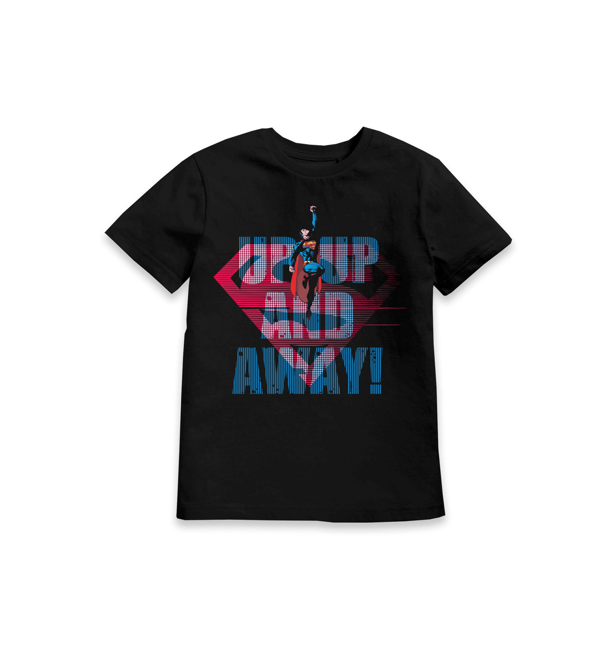 Black Printed Kids T-Shirt Front