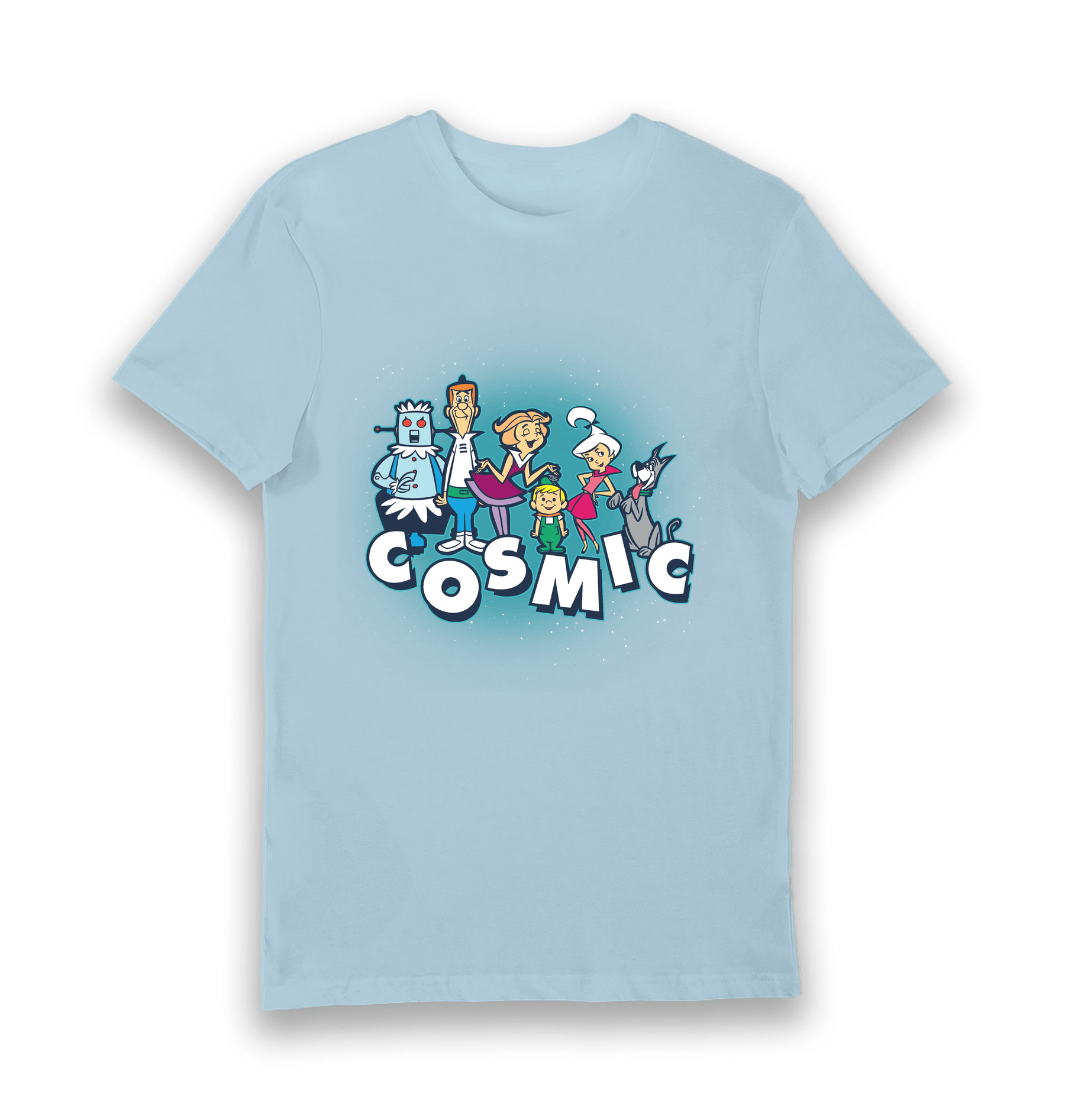 Light Blue Printed T-shirt Front
