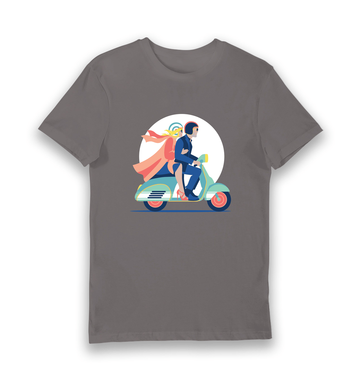 Charcoal Printed T-shirt Front