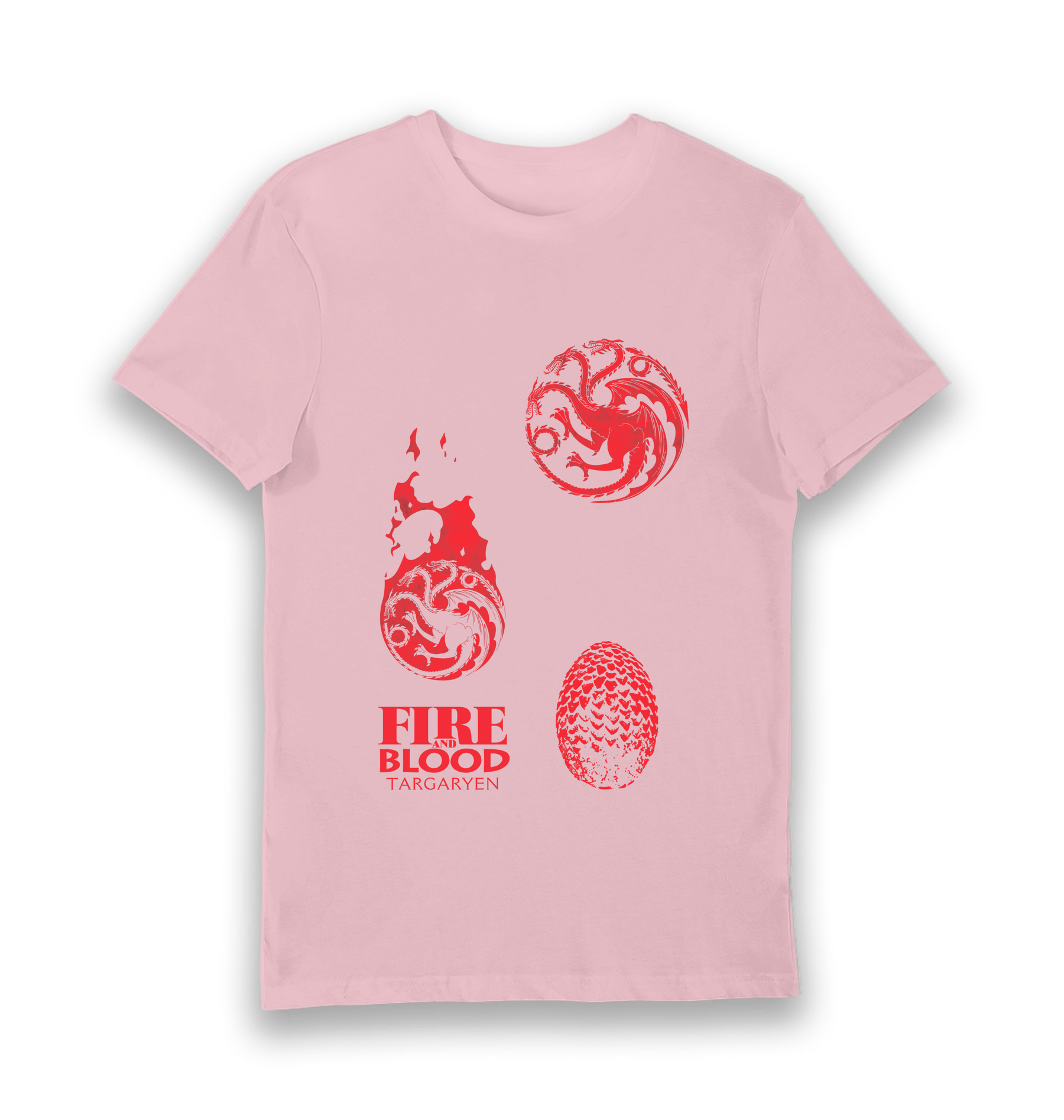 Pink Printed T-shirt Front