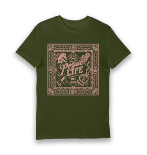Forest Green Printed T-shirt Front
