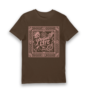 Brown Printed T-shirt Front