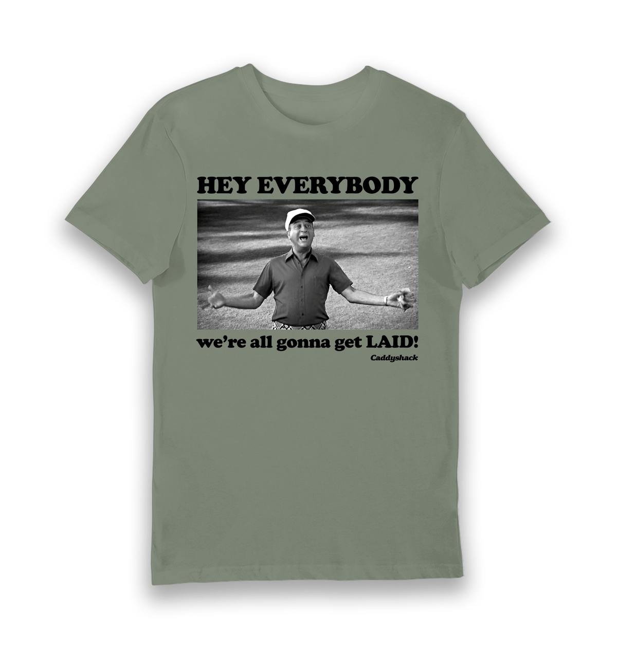 Khaki Printed T-shirt Front