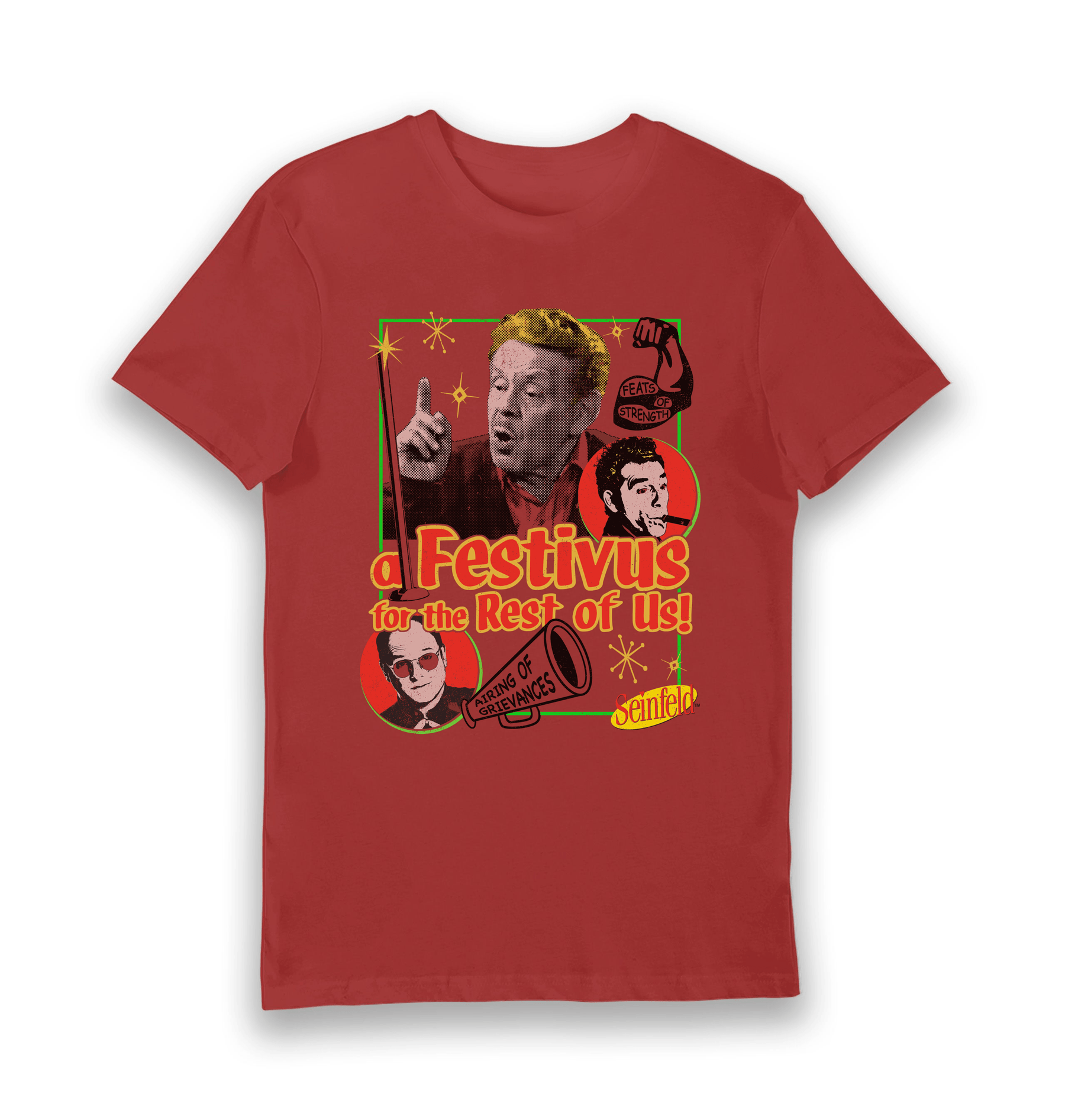 Red Printed T-shirt Front