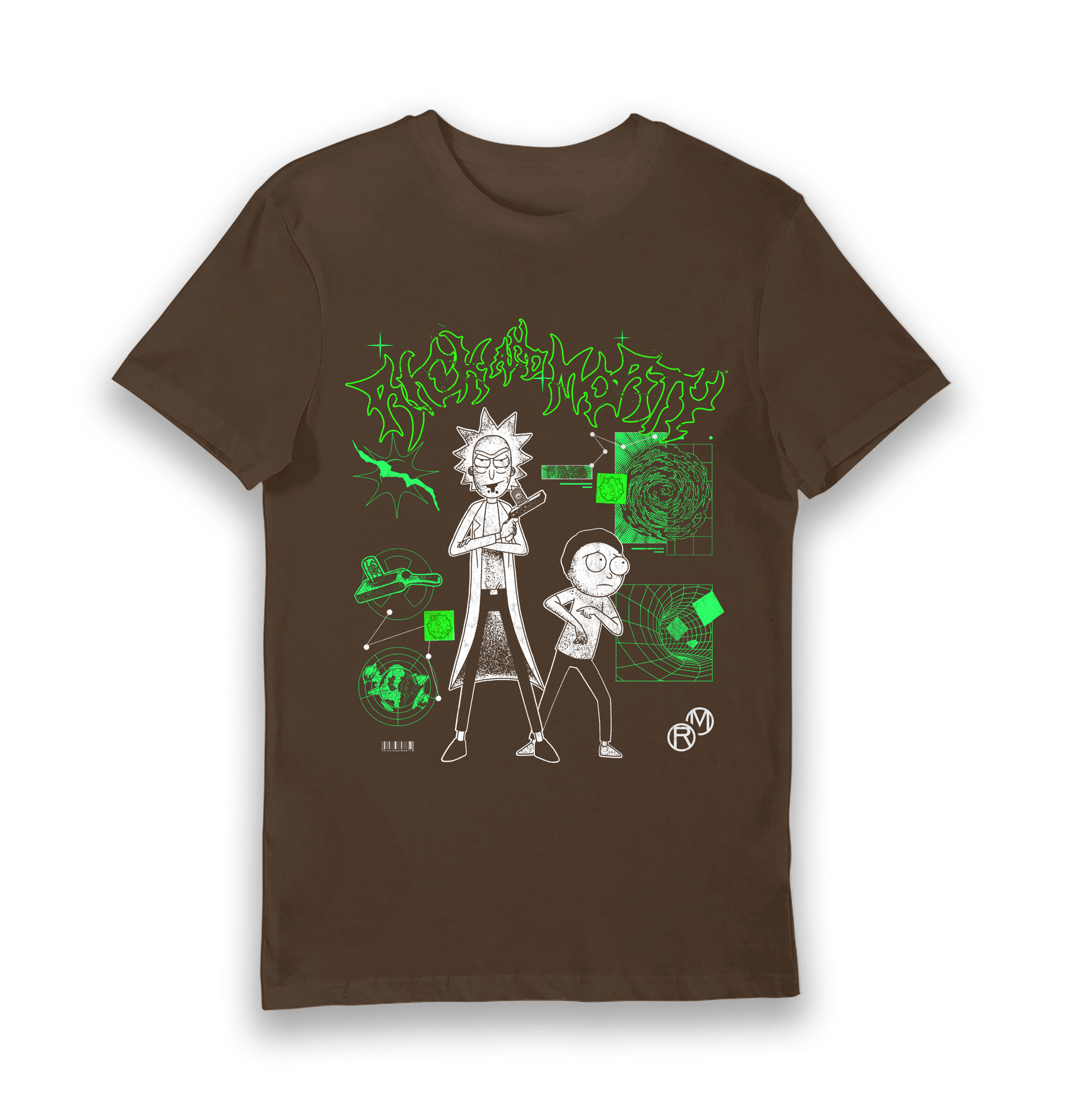 Brown Printed T-shirt Front