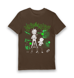 Brown Printed T-shirt Front