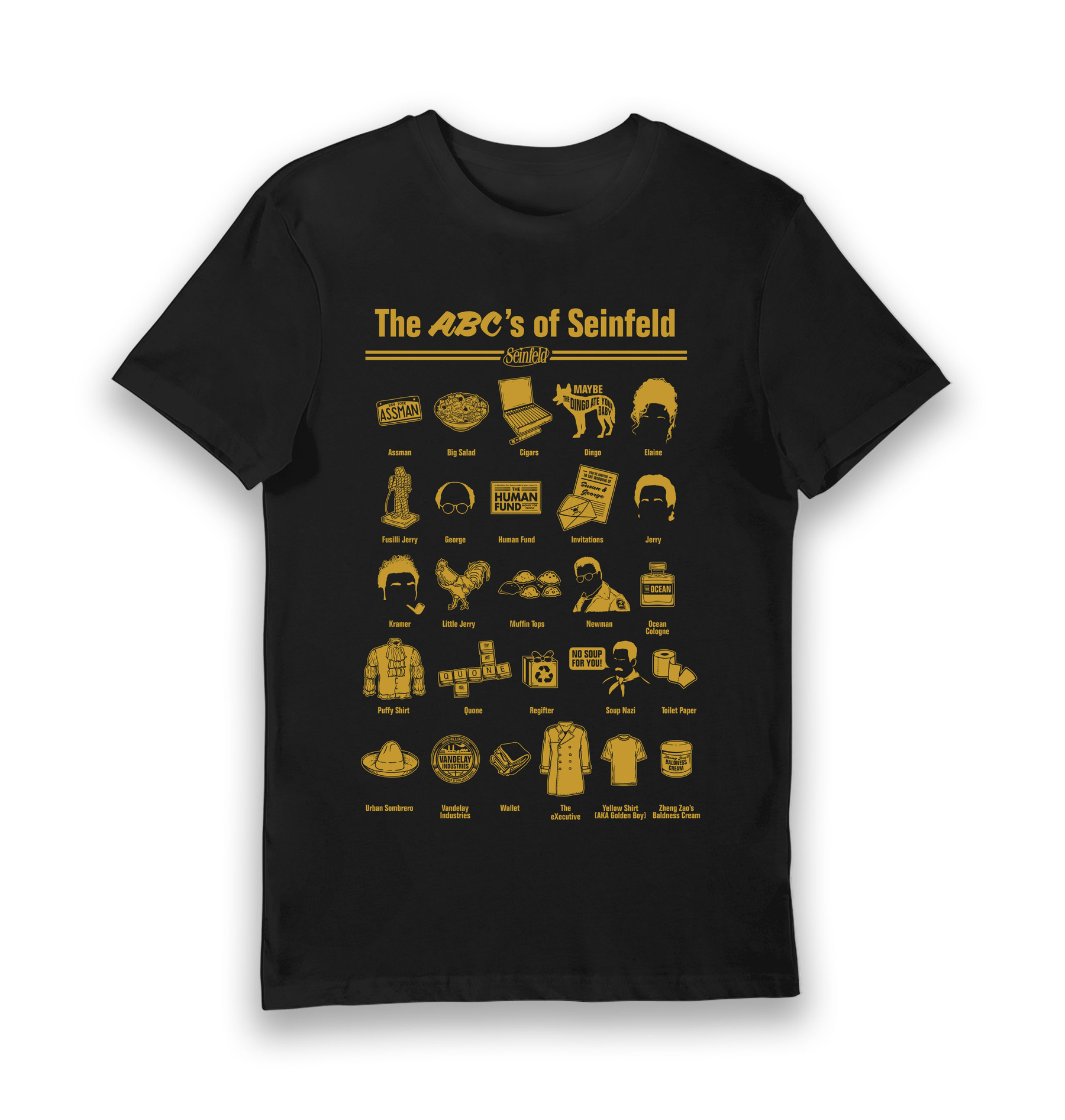 Black Printed T-shirt Front