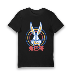 Black Printed T-shirt Front