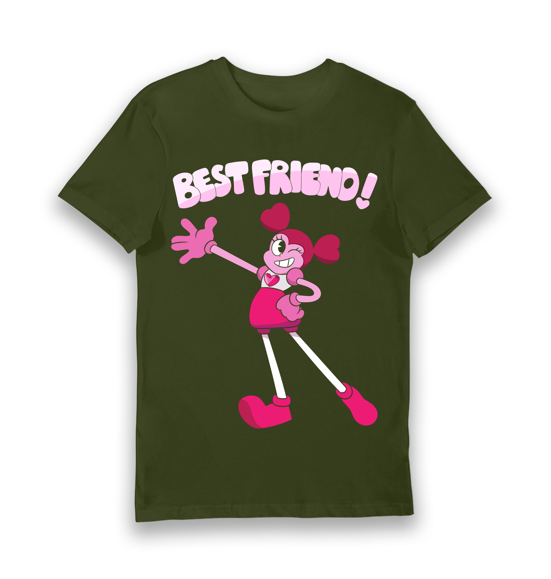 Forest Green Printed T-shirt Front
