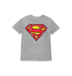 Grey Marl Printed Kids T-Shirt Front