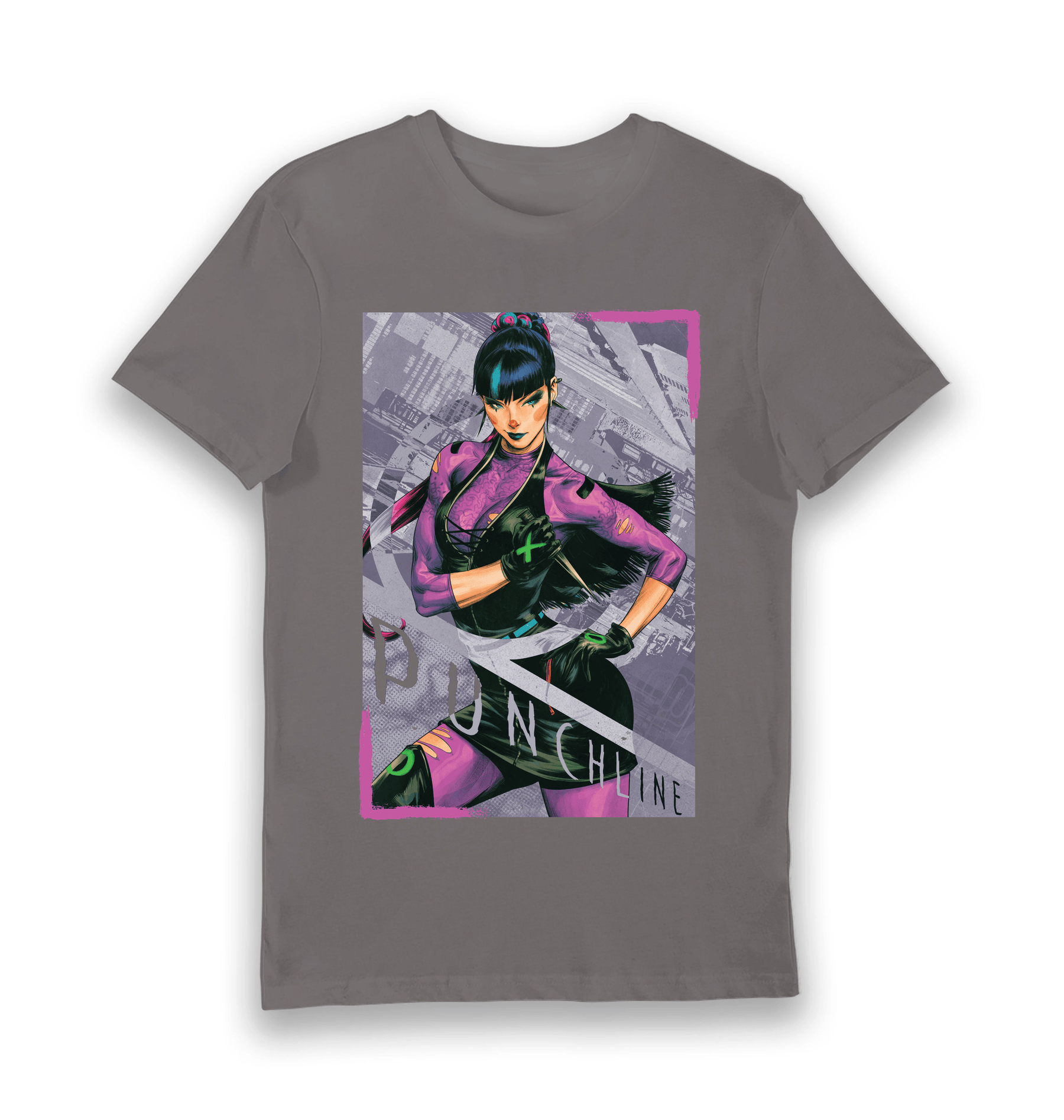 Charcoal Printed T-shirt Front