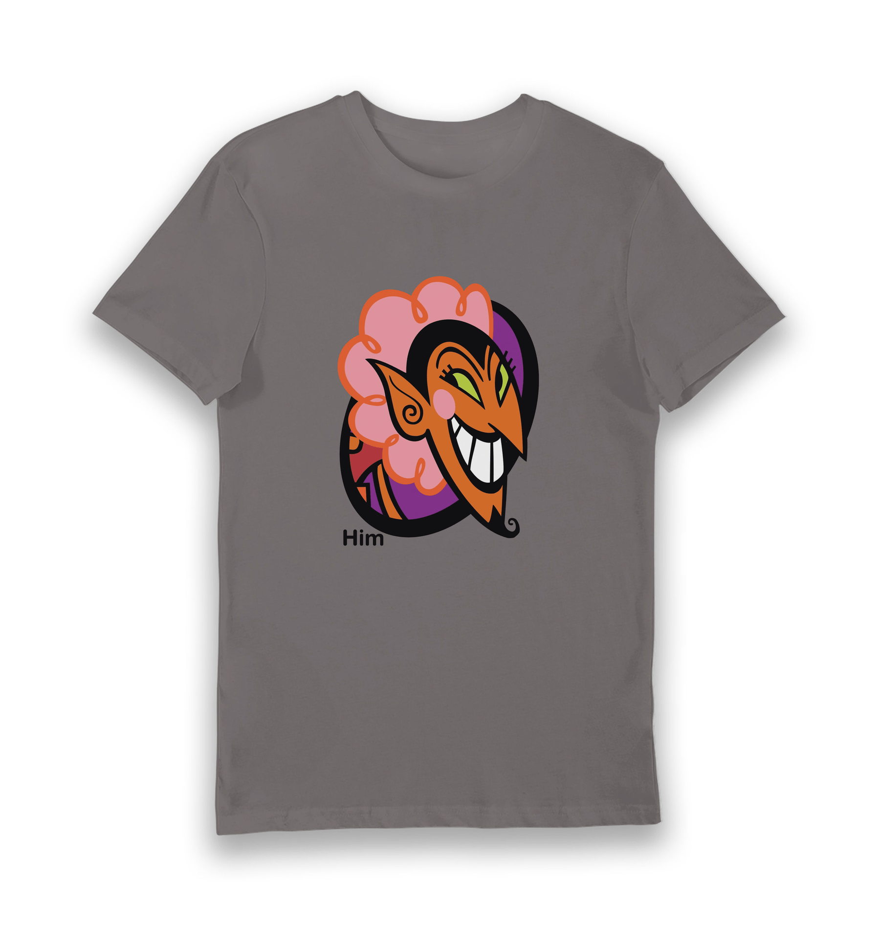 Charcoal Printed T-shirt Front