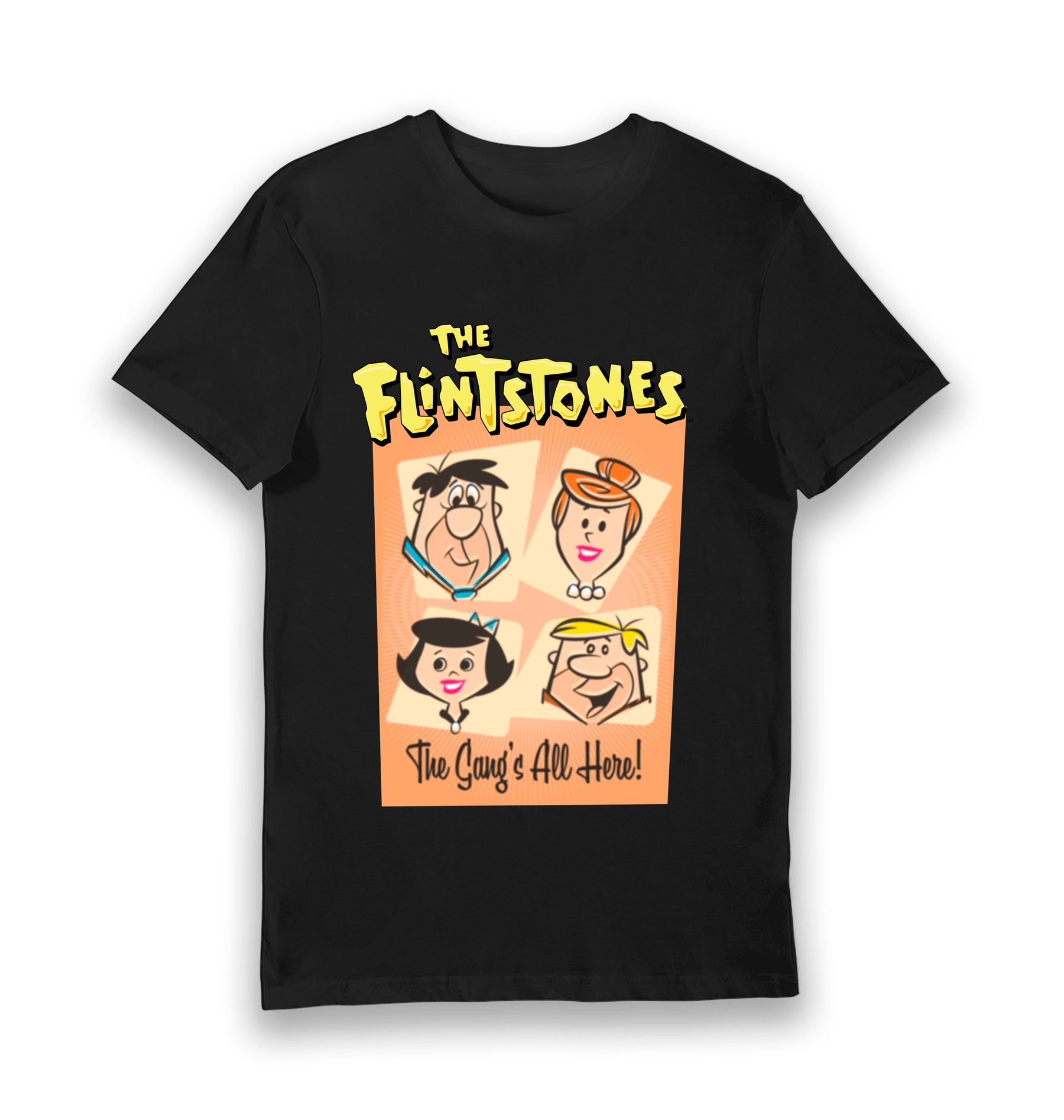 Black Printed T-shirt Front