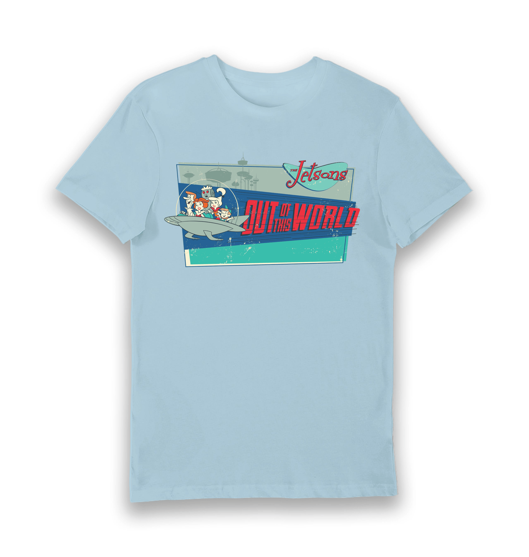 Light Blue Printed T-shirt Front