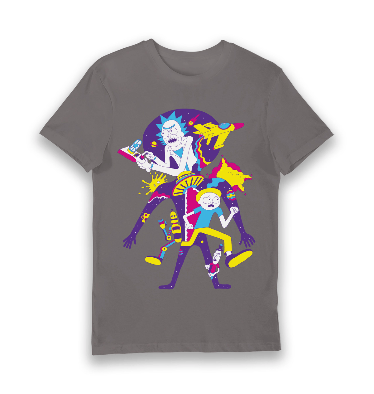 Charcoal Printed T-shirt Front