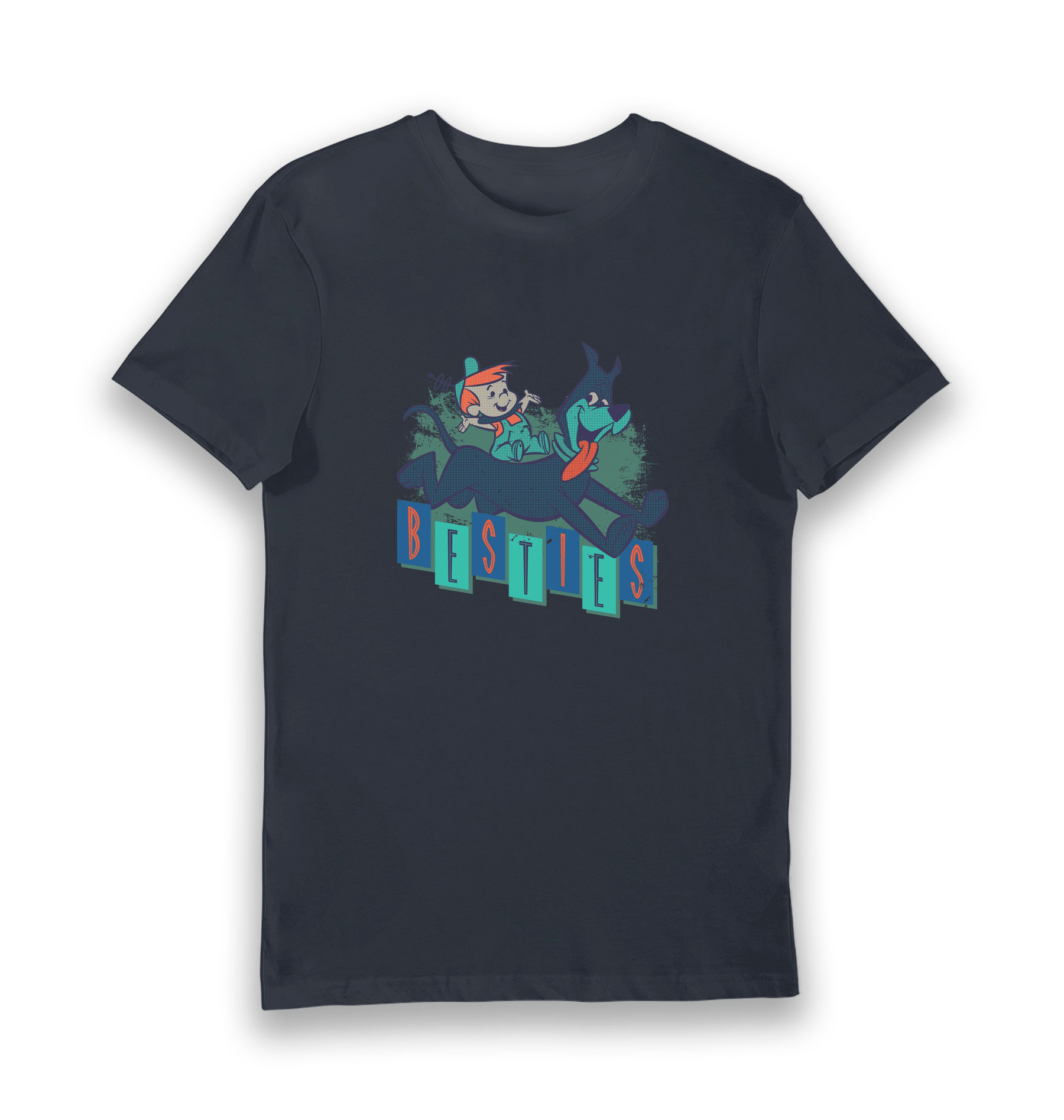 Navy Printed T-shirt Front