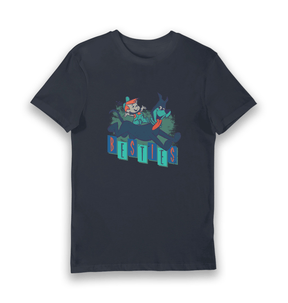 Navy Printed T-shirt Front