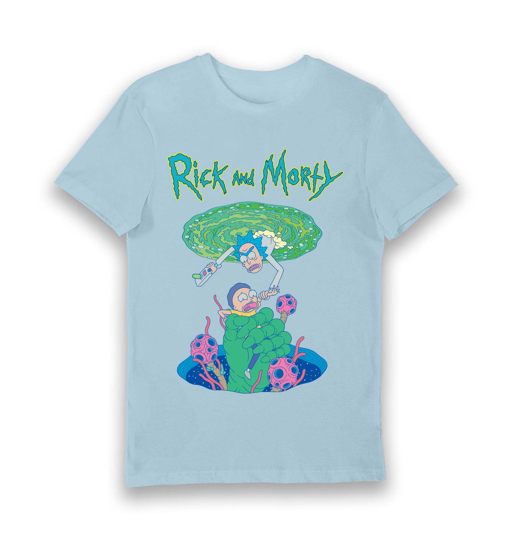 Light Blue Printed T-shirt Front