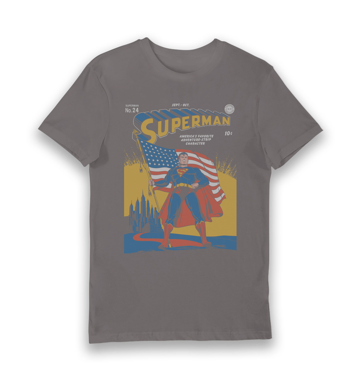 Charcoal Printed T-shirt Front
