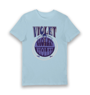 Light Blue Printed T-shirt Front