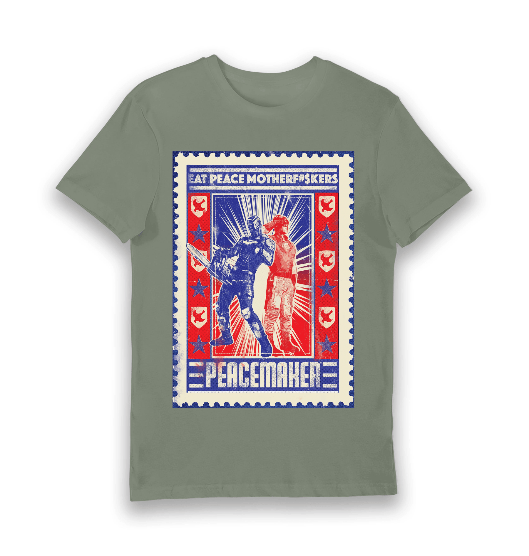 Khaki Printed T-shirt Front
