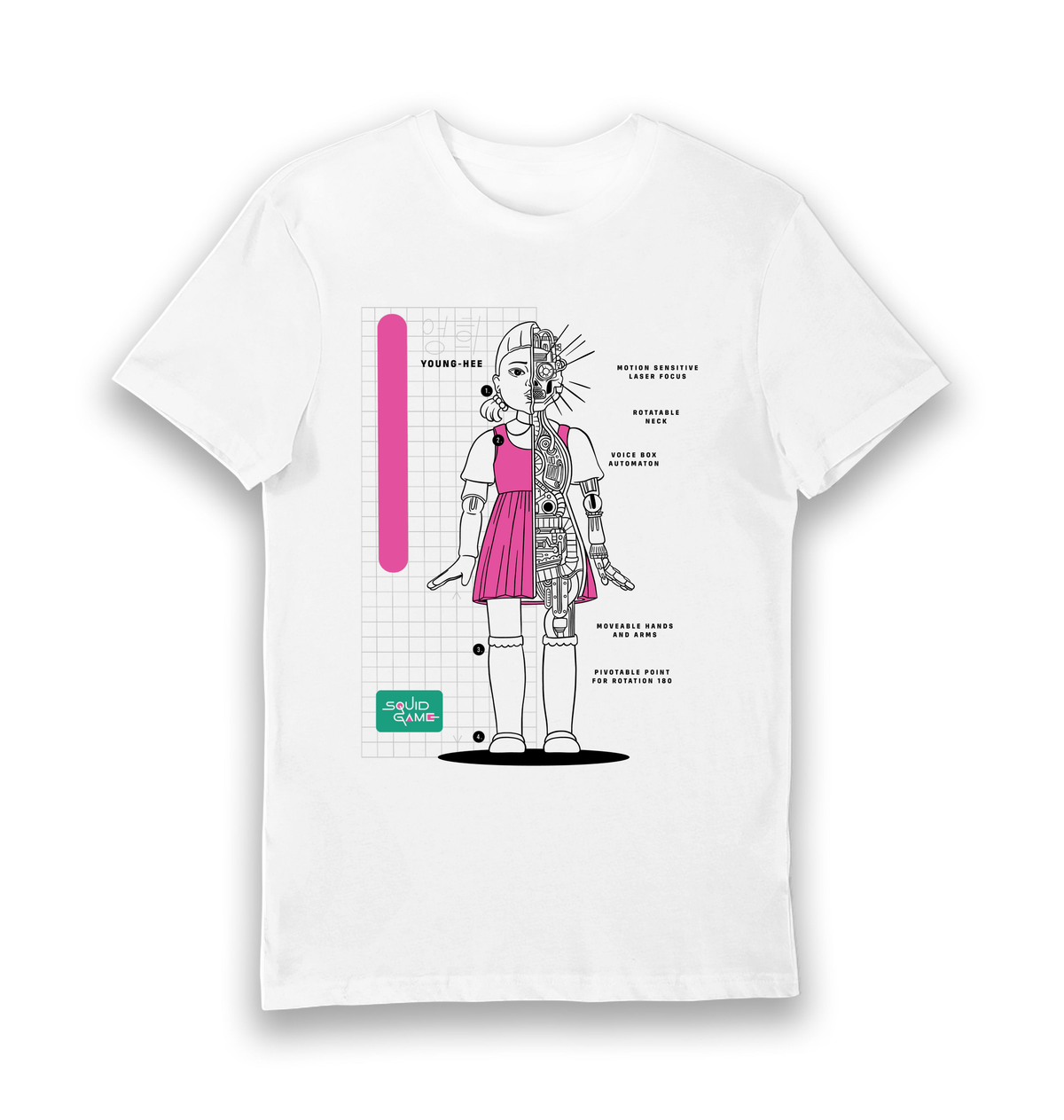 White Printed T-shirt Front