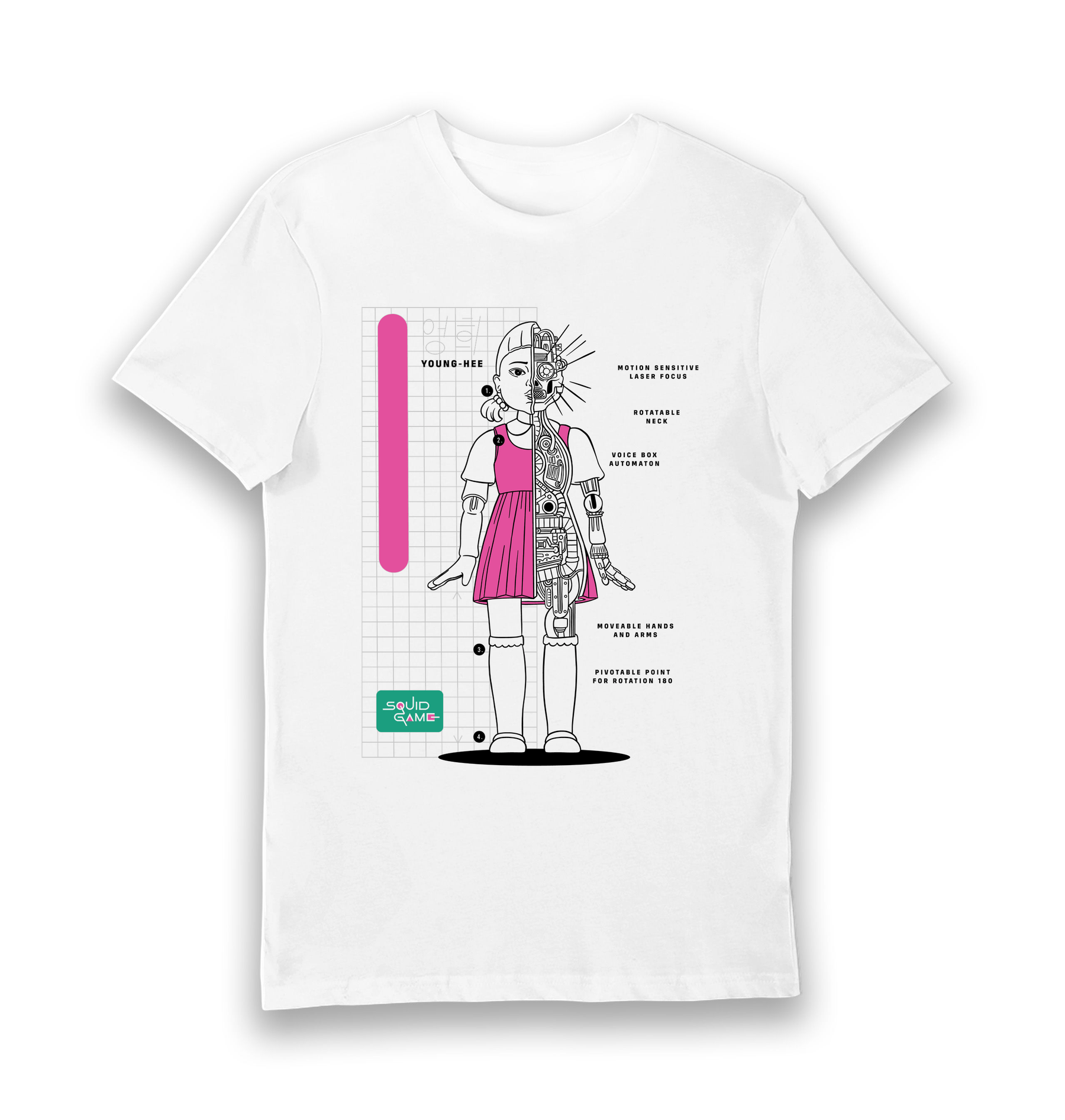 White Printed T-shirt Front