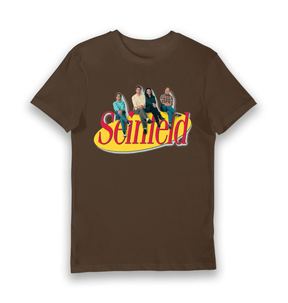 Brown Printed T-shirt Front